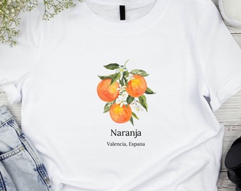 Vintage Orange Blossom Shirt: Botanical Fruit Graphic Tee