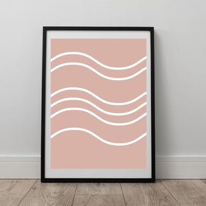 Blush Pink Boho Geometric Abstract Wall Art Boho Wall Art Geometric Wall Art Boho Wall Decor Mid Century Home Art Pink Minimal Scandi Art