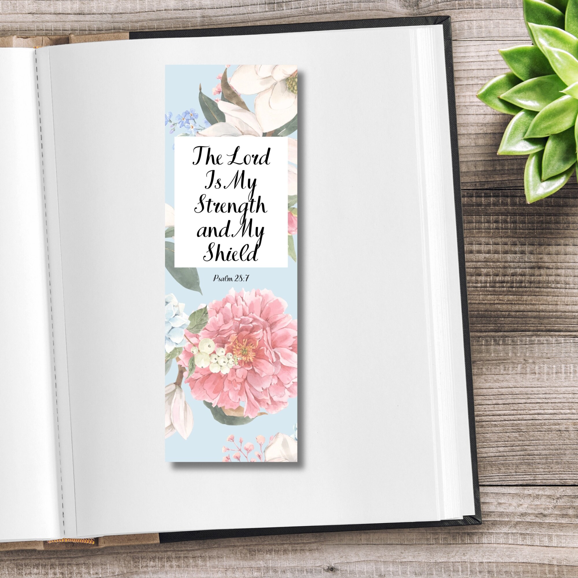 Floral Scripture Bookmarks: Christian Gift Set of 5 (digital Download ...