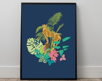 Tropical Cheetah Print: Jungle Safari Wall Art