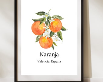 Spaans oranje keukenprint: Valenciafruit, mediterraan decor
