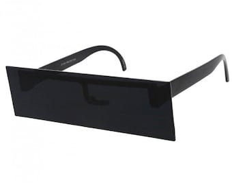 Internet Censorship One-Piece Bar Novelty Rimless Sunglasses Spring break ready