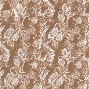 Floral print for decorative paper, a tie or a silk scarf