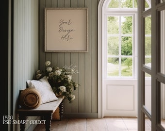 Premium Vintage Mockups |  Vintage Farmhouse Poster Mockups |  Cottagecore Frame Mockup |  Cottage Farmhouse Aesthetic | Interior Mockup PSD