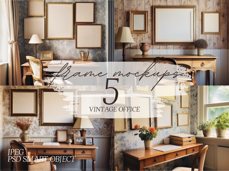 Ultimate Bundle Vintage Mockups Vintage Farmhouse Poster Mockup Cottagecore Mockup Cottage Farmhouse Aesthetic PSD Smart Object image 5