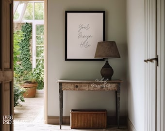 Premium Vintage Mockups |  Vintage Farmhouse Poster Mockups |  Cottagecore Frame Mockup |  Cottage Farmhouse Aesthetic | Interior Mockup PSD
