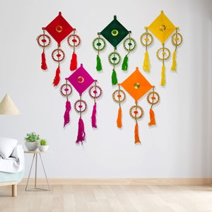 RN Hermosa cometa decorada con brazalete colgante para fines decorativos. Juego de 5 piezas, tamaño: 9 pulgadas x 18 pulgadas