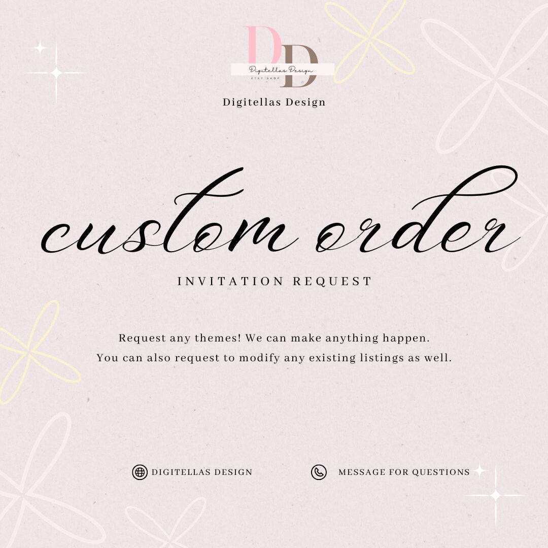 Custom Invitation for Birthday Invite, Create Your Own Invite Custom ...