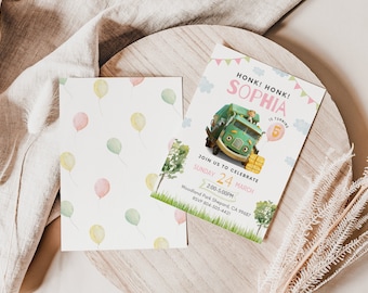 Trash Truck Birthday Invitation | Girl Trash Truck Digital Invite | Kids Digital Invite | Trash Truck Netflix Birthday | Garbage Truck Girl