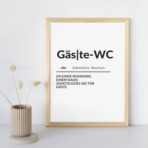 Poster WC Bad Toilette Gäste WC Klo – Windstill&Wolkenfrei