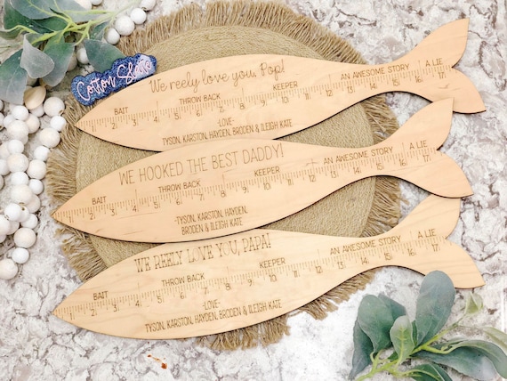 Personalized Fishing Ruler, Gift for Dad, Father's Day Gift