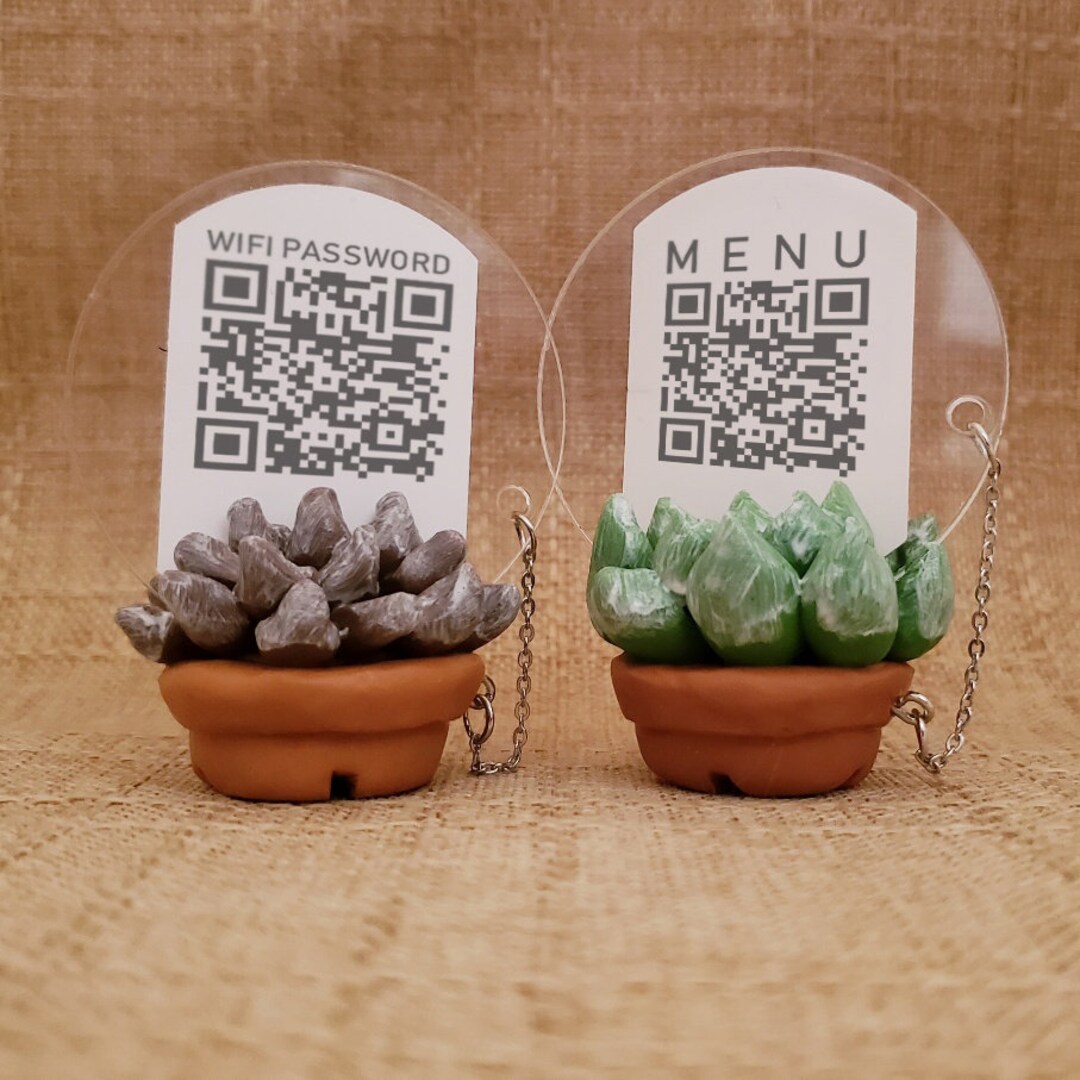 Changeable QR Code Display Stand Decor Sign Menu Scan to Etsy