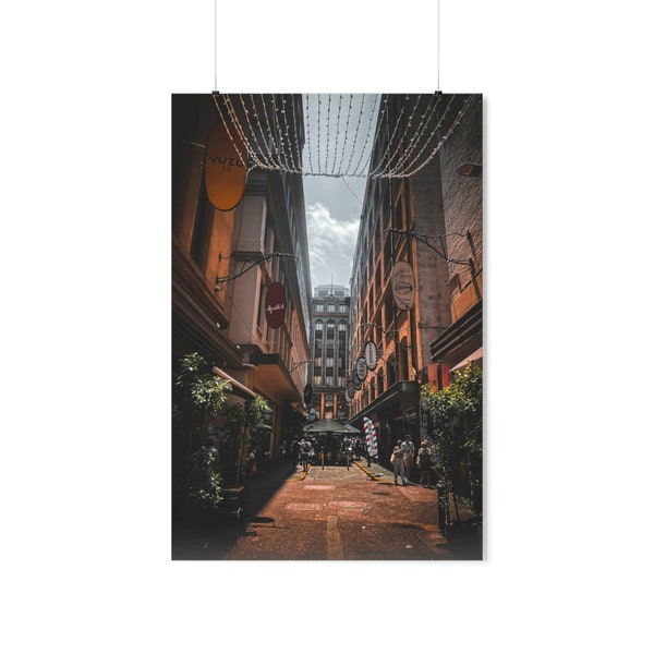 Melbourne City Series - Laneways life Premium Matte Vertical Posters