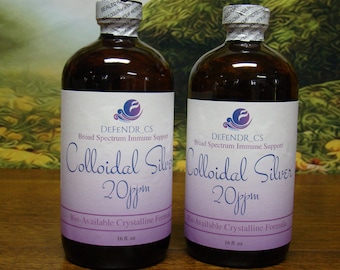 2 Pack - Colloidal Silver 20ppm - 16 fl. oz Bottles