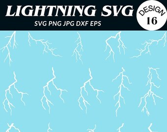 Lightning SVG Bundle, Lightning Clipart, Lighting PNG, Lightning Cut ...