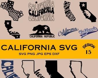 California Outline, California State SVG, Cut File, Cricut, Clip art, Commercial use, Silhouette, California SVG, CA Svg