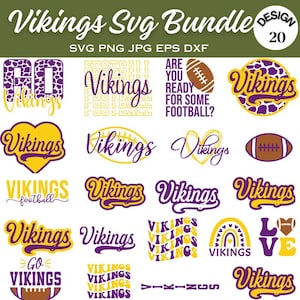 Vikings SVG Bundle: Fußball Designs (Digitaler Download)