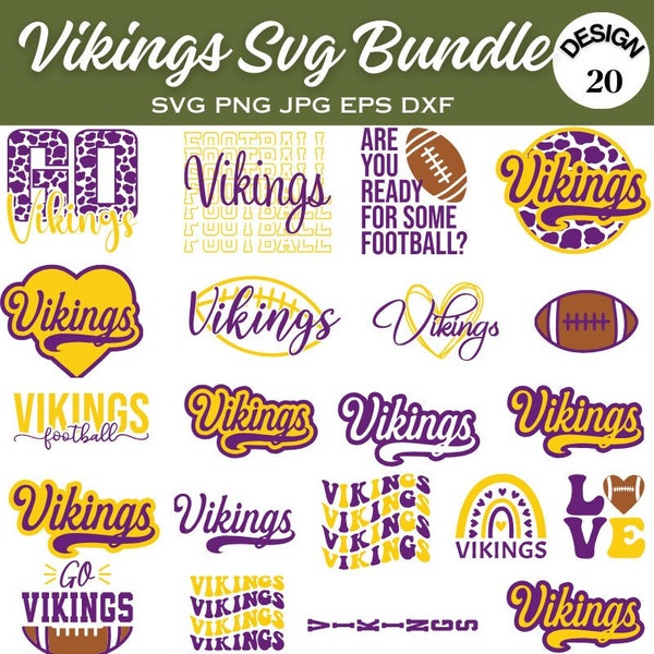 Vikings Svg Bundle, Vikings Png Bundle, Vikings Shirt Svg, Instant Digital Download, 20 Designs In Individual Svg Png Eps Dxf Jpeg