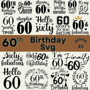 60 And Fabulous SVG, 60e verjaardag SVG, 60e verjaardag shirt SVG, 60e verjaardag cadeau svg, bestanden voor Cricut silhouet svg dxf eps png