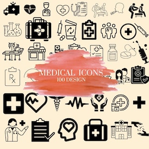 Medical Icons SVG Bundle: Nurse, Doctor, Stethoscope (Digital Download)