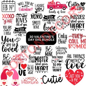Lustig niedliches Retro Trendy Herz Liebe Xoxo Valentine Shirts svg, svg-Dateien für Cricut, Sublimation Png Clipart, Valentines day svg Mega Bundle