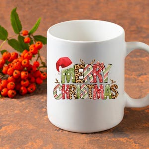 Retro Merry Christmas PNG: Sublimation Design (Digital Download)