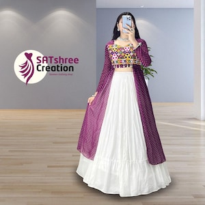 Blue Rayon Chaniya Choli: Navratri Garba Lehenga Skirt