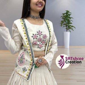 Traditional Pure Tissue Navratri Chaniya Choli for Women,Full Stitch Lehenga Choli for Navratri Women Dress for Navratri Garba Chaniya Choli