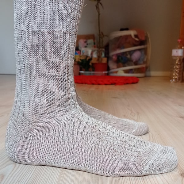 Set 100% Bio-Hanf-Socken (3 Paar); reine Bio Hanf Socken; Männer Hanf Socken; lässige Hanfsocken; echter Hanf; Hergestellt in Italien