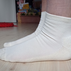 Set of Organic Cotton Athletic Socks (3 pairs);  plush sole; trekking socks hiking socks; moisture-wicking; size 12 men socks; Made in Italy