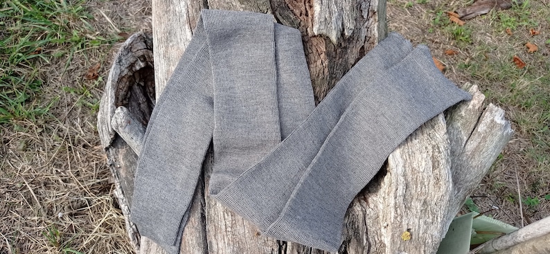 Thin Over Knee High Socks, Bohemia socks warmers, Very long leg warmers, Long Winter Socks For Women, Gray leg warmers, Made in Italy image 7