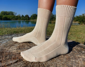 3 Paar Socken aus Bio-Baumwolle - GOTS zertifiziert, farbstofffrei, Made in Italy