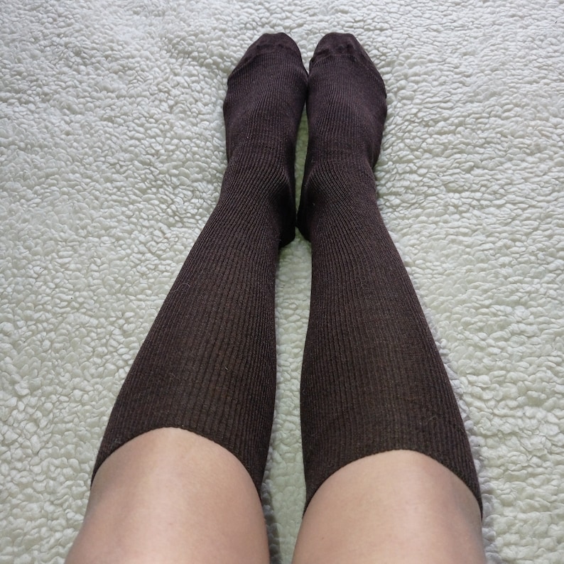 Set 2X of Kneehigh Wool Socks Luxury Pure Wool Socks Everyday Woolen