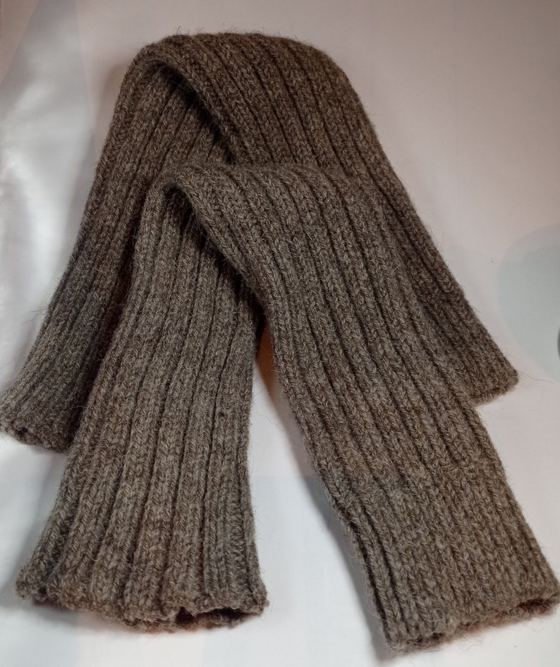 Jambières en laine d'alpaga italienne Chaussettes longues tricotées en laine épaisse Jambières hautes tissées Chaussettes de danse de yoga tongs Fabriqué en Italie image 10