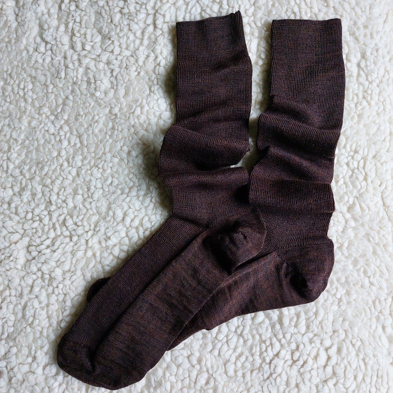 Knee-High Wool Socks (Set of 2): Italian Lambswool & Organic Cotton image 4