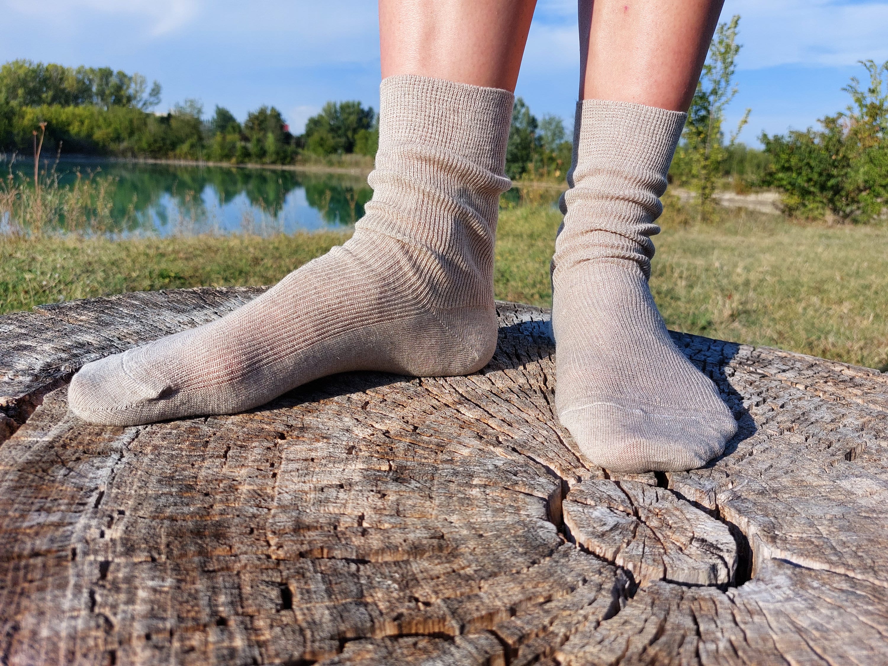 Chaussette lin femme hotsell