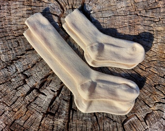 Organic cotton knee-high kid socks (3 pairs), baby socks; certified organic cotton, baby organic cotton socks, toddler socks; MADE IN ITALY