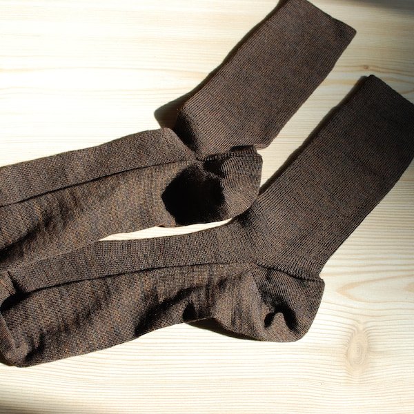 Set 3X of Luxury Wool Socks; winter super thin wool socks; everyday socks lambs wool + organic cotton undyed wool socks; Made in Italy