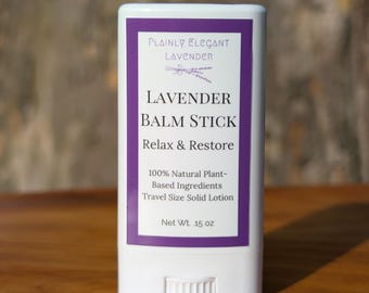 Solid Lotion Lavender Vegan Balm Stick