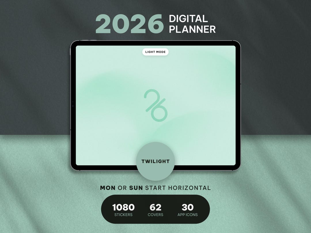 2026 Digital Planner, Hyperlinked PDF for Ipad, Goodnotes & Notability ...