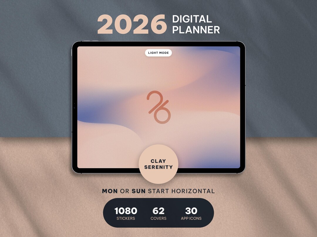 2026 Digital Planner, Hyperlinked PDF for Ipad, Aesthetic and ...
