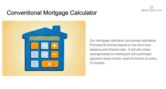 Conventional Mortgage Calculator Etsy