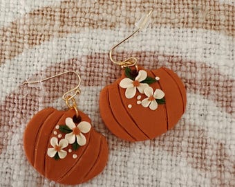 Boucles d'oreilles citrouille