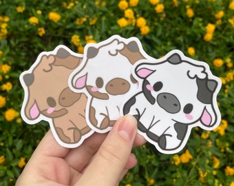 Adorable Cow Stickers - Waterproof Vinyl Decals