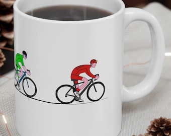 VUELTA a ESPANA BREAKAWAY Ceramic Mug, Unique Cycling Cup for Enthusiasts - Ideal Gift for Racing History Fans