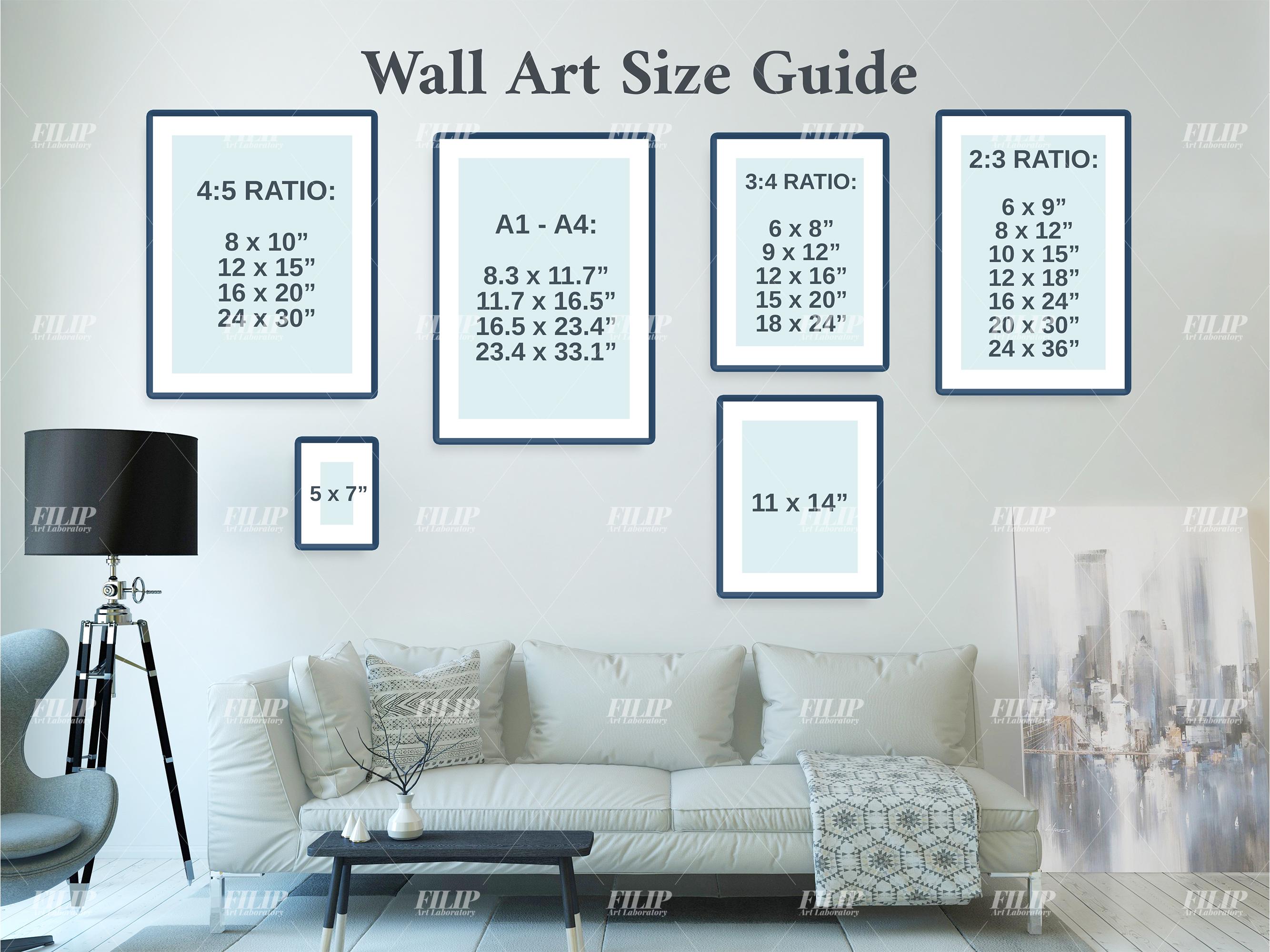 Wall Art Size Chart 11x14 - Etsy Canada