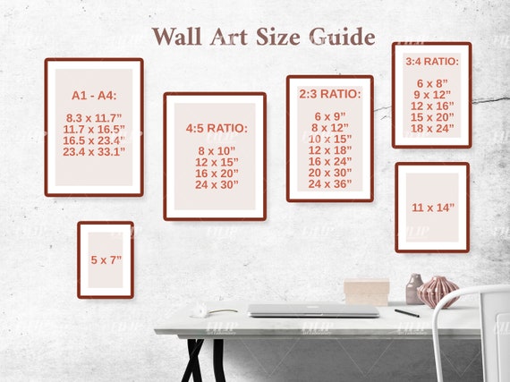 Wall Art Size Guide Frame Size Guide Digital Print Size 