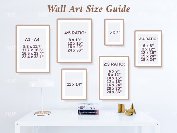 Wall Size Guide Size Guide Digital Print Size Etsy