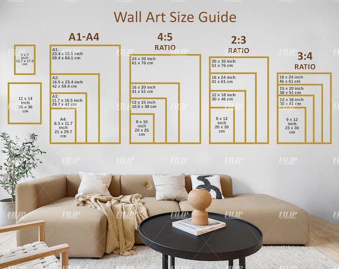 Wall Art Size Guide, Standard Frame Size Guide, Poster Sizes Guide ...