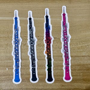 Oboe Stickers: Musical Instrument Decals